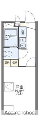 レオパレスエル・ビエント[1K/19.87m2]の間取図