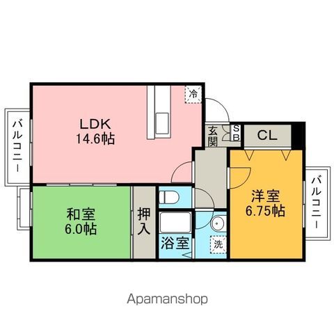柳河内ハイツの間取り写真