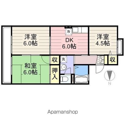 サンカーズ[3DK/50.29m2]の間取図