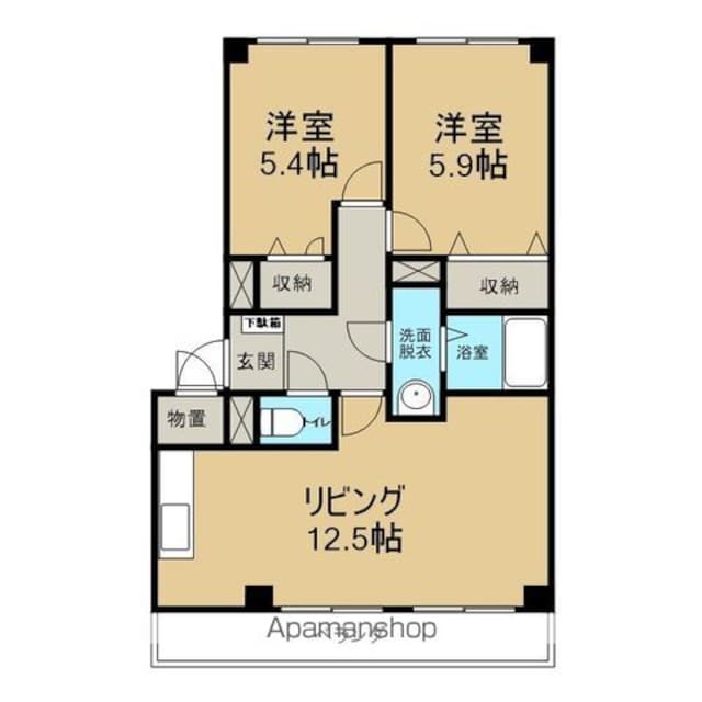 ＢＥＴＴＥＲ　Я　東造道[2LDK/55.17m2]の間取図