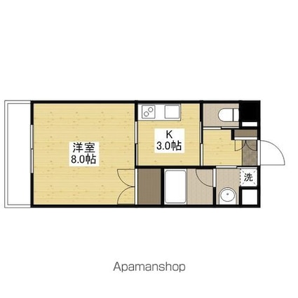 ソフィアコート光町[1DK/29.04m2]の間取図