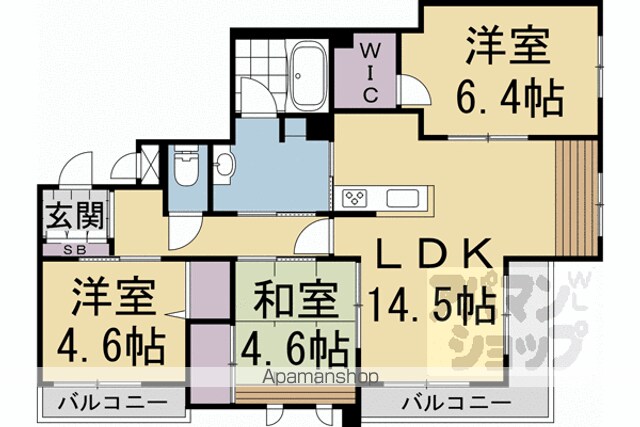 オレア北山の間取り写真
