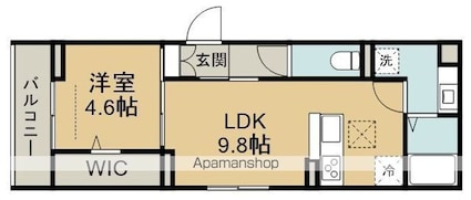 Ｄ－Ｓｅｒｅｎｏ東田町Ⅱ[1LDK/37.09m2]の間取図