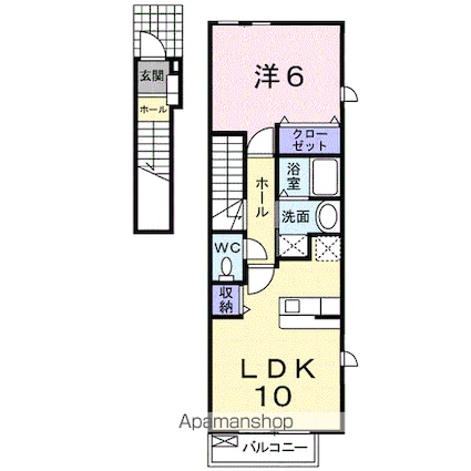 メゾンラフィネⅠ[1LDK/42.37m2]の間取図