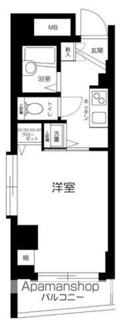 フェニックス高円寺伍番館[1K/22.86m2]の間取図