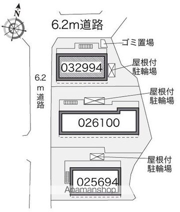 レオパレスＡＳＥＢＡⅢ[1K/19.87m2]の配置図
