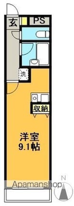 東京都杉並区和泉１丁目[1K/27.25m2]の間取図
