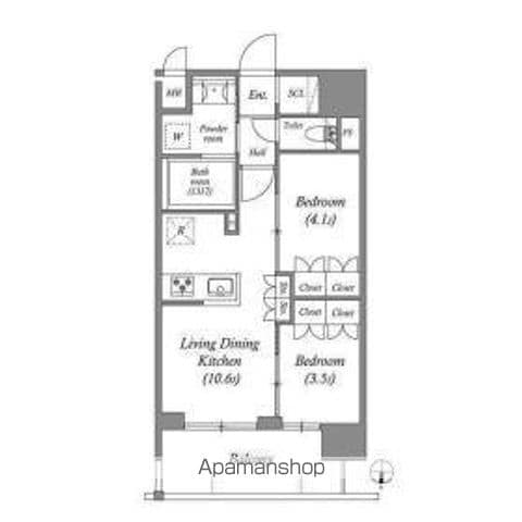 ACP RESIDENCE三ノ輪の間取り写真