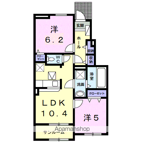 【エテルノ木ノ本Ｂの間取り】