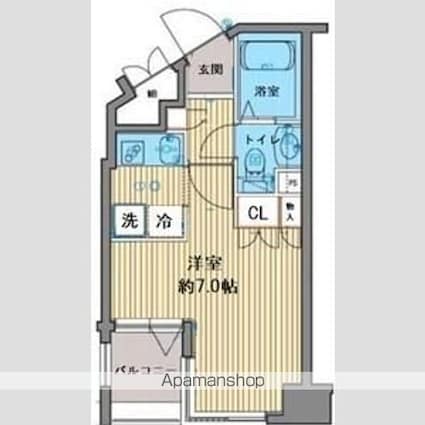 ガーラ文京本郷台[1K/21.76m2]の間取図