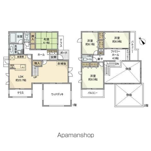 【坪井東戸建の間取り】