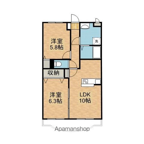 【神栖市日川のマンションの間取り】