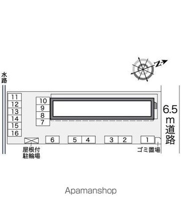 レオパレス小牧原[1K/21.81m2]の配置図