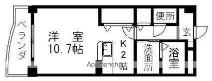 アルカディア南蔵王[1K/35.77m2]の間取図