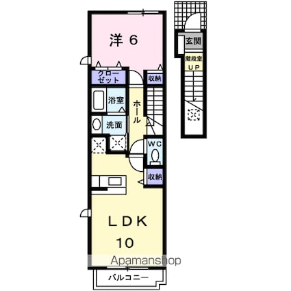 ベル　デーアⅡ[1LDK/42.8m2]の間取図