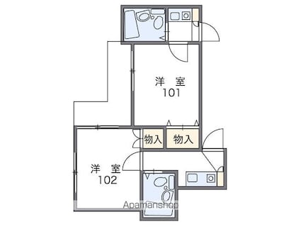 レオパレス西巣鴨[1K/15.87m2]の間取図