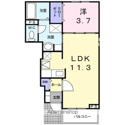 エル　クラシコ[1LDK/37.13m2]の間取図