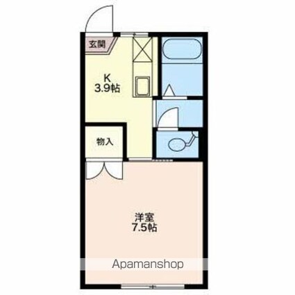 フォーブルＴ[1K/24.71m2]の間取図