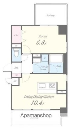 プローシュＩＩ[1LDK/40.28m2]の間取図