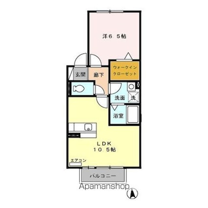 グランディール[1LDK/41.27m2]の間取図