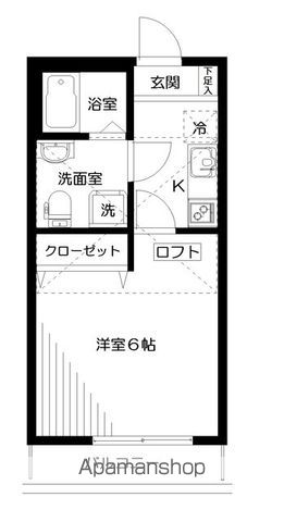 【調布市西つつじケ丘のアパートの間取り】