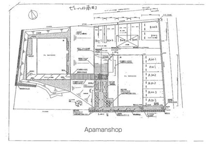 ビューハイツ南町Ｂ棟[1DK/31.5m2]の配置図