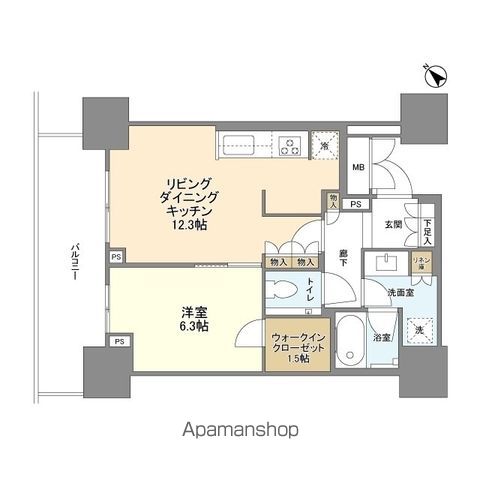 グランドメゾン上町台レジデンスタワーの間取り写真