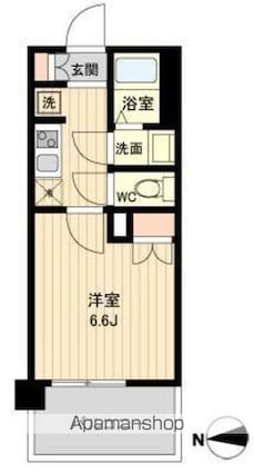 東京都新宿区大久保２丁目[1K/23.6m2]の間取図