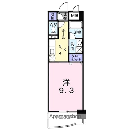 Ｇｒａｎ樹[1K/29.81m2]の間取図