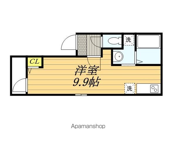 【千葉市中央区長洲のアパートの間取り】