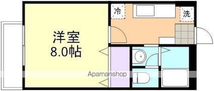 宮原マンション小溝　Ａ[1K/27.08m2]の間取図