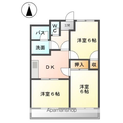 ハイツ新都田の間取り写真