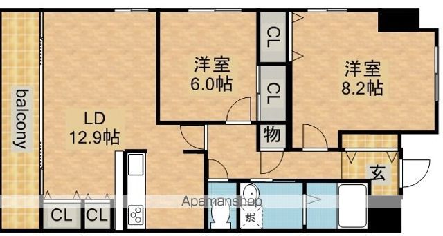 リアン東山の間取り写真