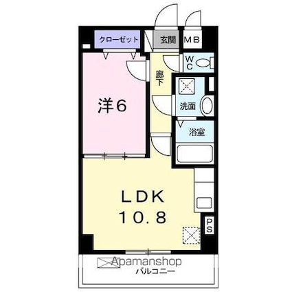 エトワールⅢ[1LDK/40.41m2]の間取図