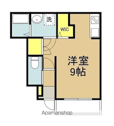 トホム小原田Ａ[1R/28.35m2]の間取図