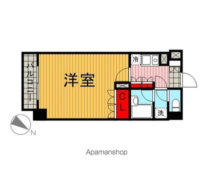 東京都世田谷区上馬２丁目[1K/25.02m2]の間取図
