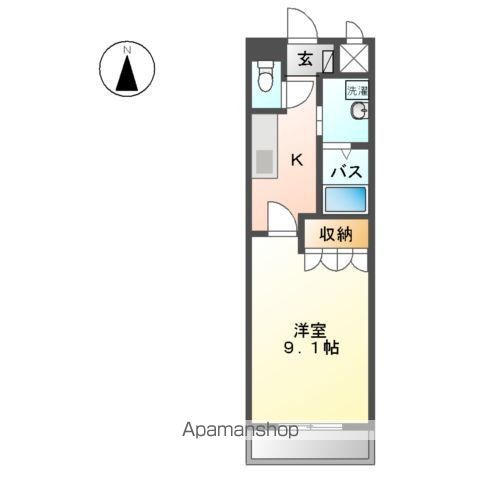 和歌山市西仲間町のマンションの間取り