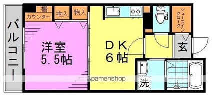 ハーモニアスコートＮ＆Ｍ[1DK/31m2]の間取図