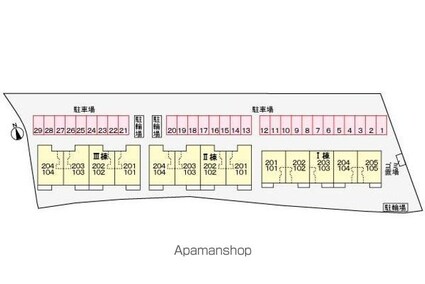 香川県高松市上福岡町[2LDK/57.96m2]の配置図
