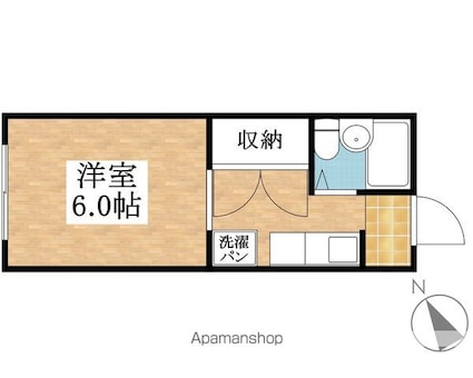 Ｉ・Ｙ水瀬Ⅱ[1K/21.8m2]の間取図