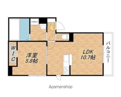 グランピア石山[1LDK/40.05m2]の間取図