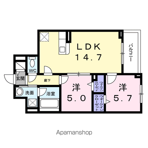 CREVANCE荒川の間取り写真