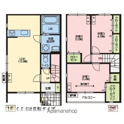 Ｓｕｄ　Ｒｅｇｉｏｎｅ台町[3LDK/74.11m2]の間取図