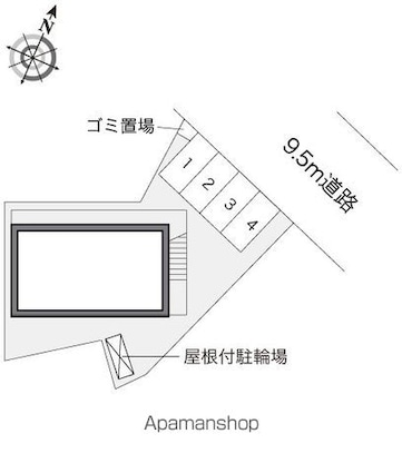 レオパレスＫＡＭＩＸ[1K/20.42m2]の配置図