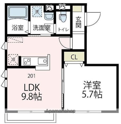 ＳｔｏｎｅＨｉｌｌ（ストーンヒル）[1LDK/36.21m2]の間取図