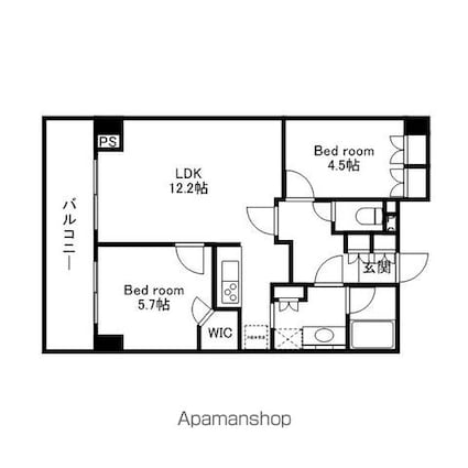 レジディア杉並方南町[2LDK/52.39m2]の間取図