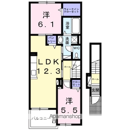 マルセリナ[2LDK/59.16m2]の間取図
