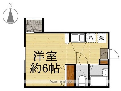ルグラン立川[1R/20m2]の間取図