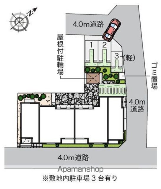 東京都練馬区南大泉２丁目[1LDK/47.3m2]の配置図