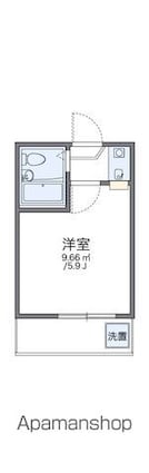 レオパレス八広[1K/13.5m2]の間取図
